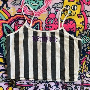 Beetlejuice crop top